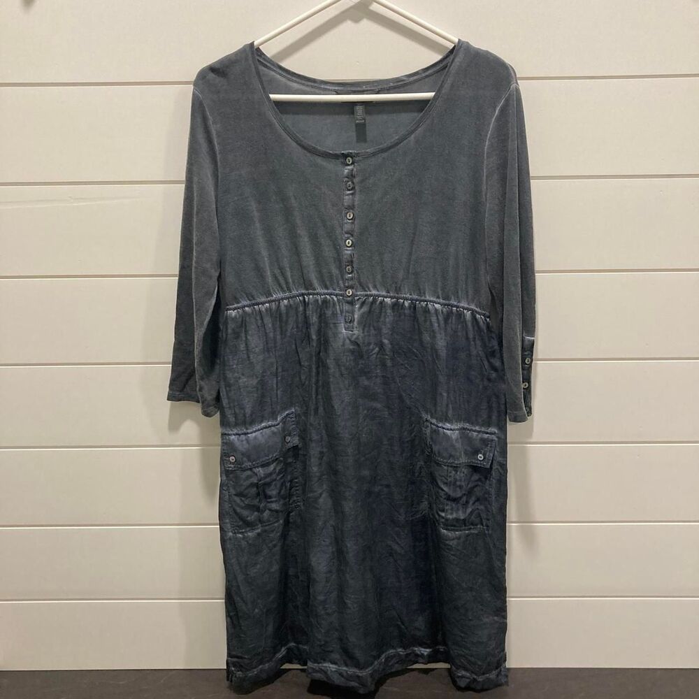 Soma Women's Grey and Blue Dress - Picture 1 of 6